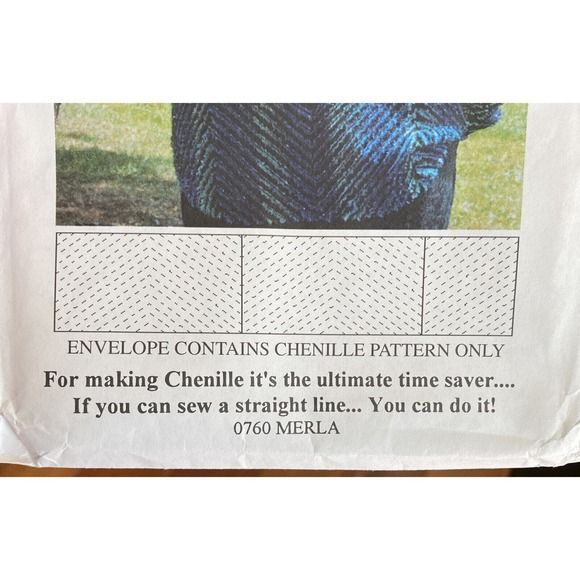 UNCUT/NEW - How to make CHENILLE the EASY WAY Pattern. 0760 Merla. - Picture 3 of 6